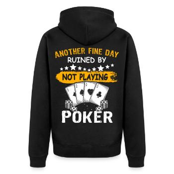 Poker Poker Joueurs - Veste à capuche bio Premium Unisexe - noir - Dos - Nico (187cm)
