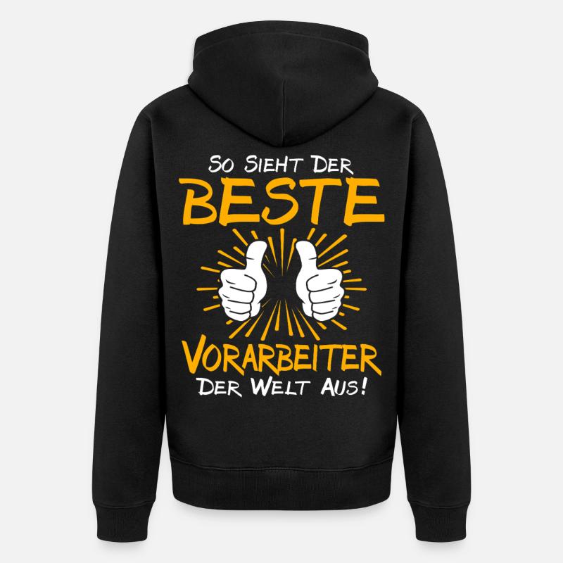 Idée de cadeau pour le contremaître - Veste à capuche bio Premium Unisexe - noir