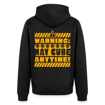 Alerte de speedcubing Speed Cube : peut être utilisée à tout moment - Veste à capuche bio Premium Unisexe - noir - Dos - Nico (187cm)