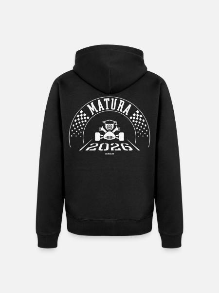 Matura 2026 (Matura / Finish / White) - Unisex Premium Organic Zip Hoodie - black