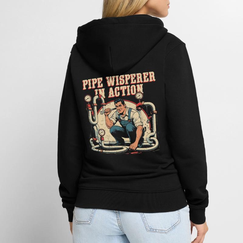 Pipe Layer Pipe Builder Pipe Whisperer Veste à capuche bio Premium Unisexe