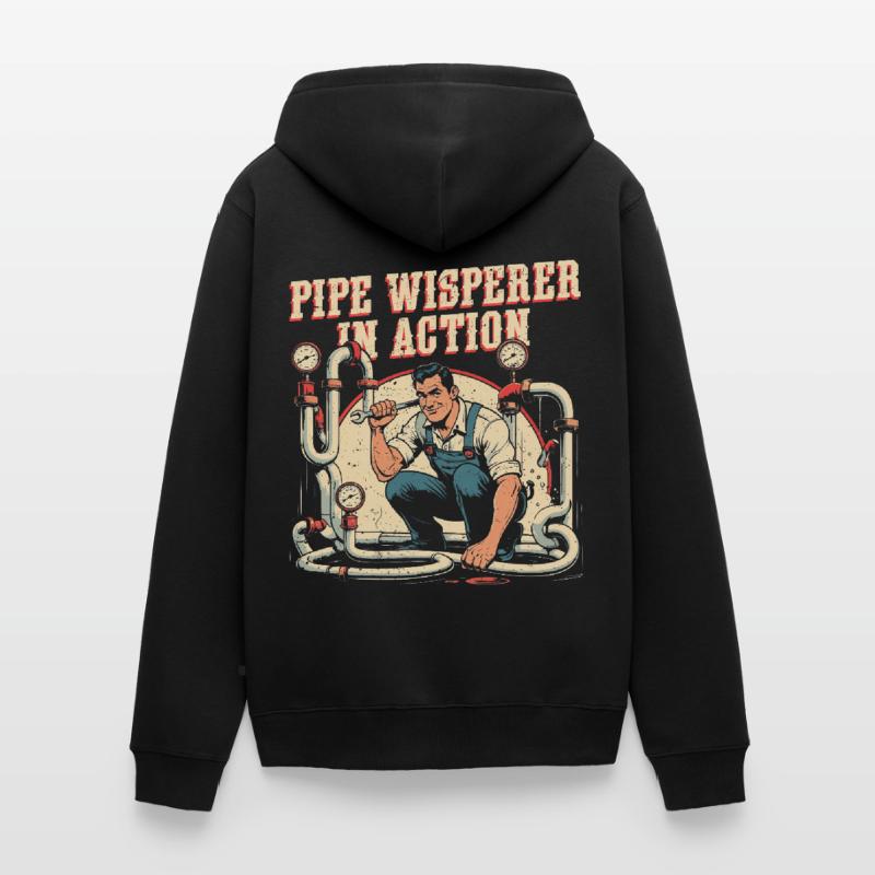 Pipe Layer Pipe Builder Pipe Whisperer Veste à capuche bio Premium Unisexe