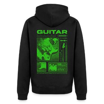 Guitariste Guitariste Rock Musicien streetwear - Veste à capuche bio Premium Unisexe - noir - Dos - Nico (187cm)