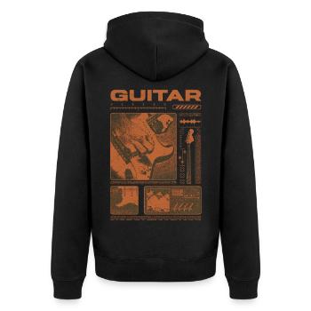Guitariste Guitariste Rock Musicien streetwear - Veste à capuche bio Premium Unisexe - noir - Dos - Nico (187cm)