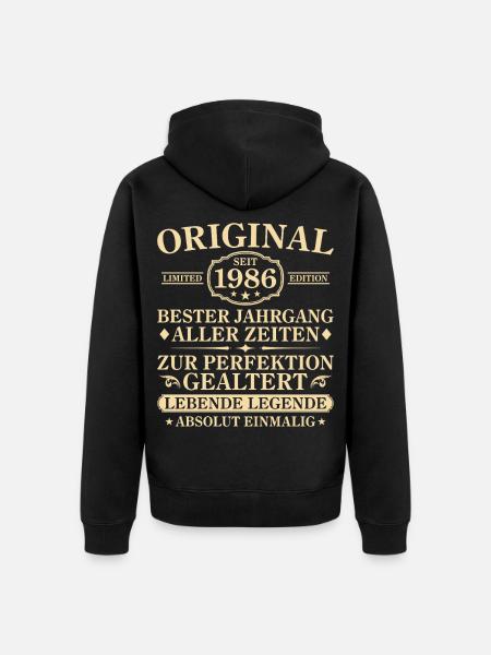40. Geburtstag Absolut Einmalig 1986 Jahrgang - Ekologisk premiumluvjack unisex - svart