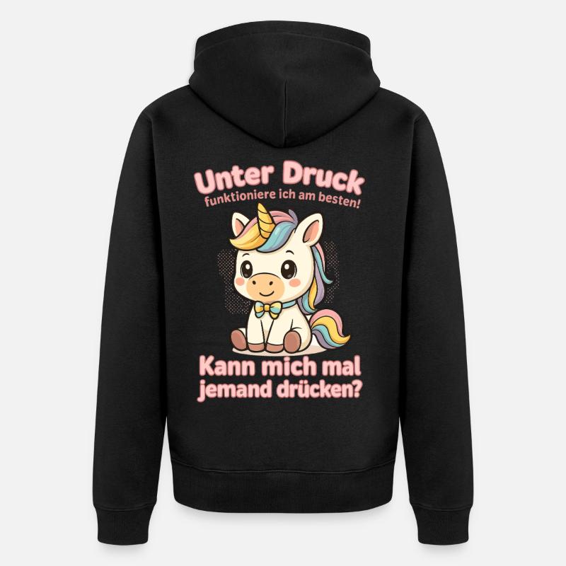 Licorne sous pression - Veste à capuche bio Premium Unisexe - noir