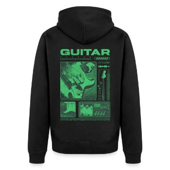 Guitariste Guitariste Rock Musicien streetwear - Veste à capuche bio Premium Unisexe - noir - Dos - Nico (187cm)