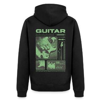 Guitariste Guitariste Rock Musicien streetwear - Veste à capuche bio Premium Unisexe - noir - Dos - Nico (187cm)