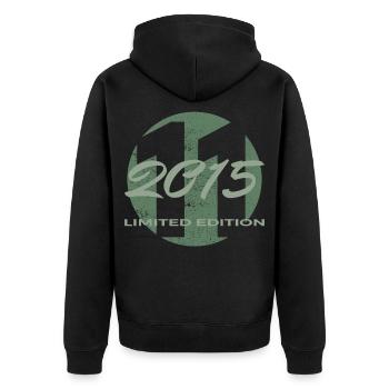 11. Geburtstag 2015 Jungen und Mädchen Geschenk - Unisex Premium Bio Zip Hoodie - Schwarz - Hinten - Nico (187cm)