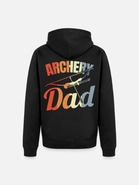 Archer father - Unisex Premium Organic Zip Hoodie - black
