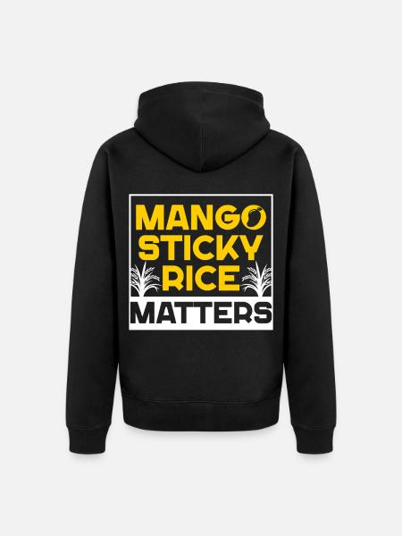 Mango Sticky Rice - Unisex Premium Organic Zip Hoodie - black