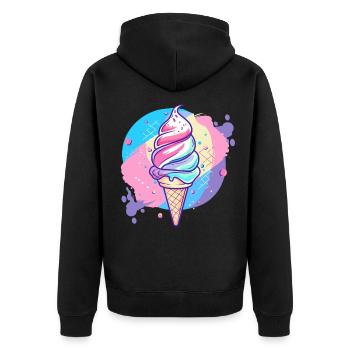 glace - Veste à capuche bio Premium Unisexe - noir - Dos - Nico (187cm)