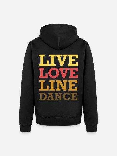 Live Love Line Dance - Unisex Premium Organic Zip Hoodie - black