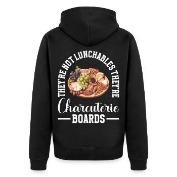 Charcuterie Tablette d’ardoise au fromage Sanglier - Veste à capuche bio Premium Unisexe - noir - Dos - Nico (187cm)