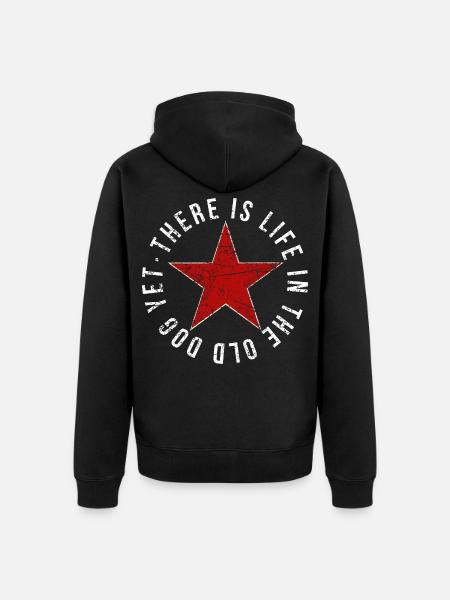 There Is Life In The Old Dog Yet Birthday - Unisex Premium Organic Zip Hoodie - black