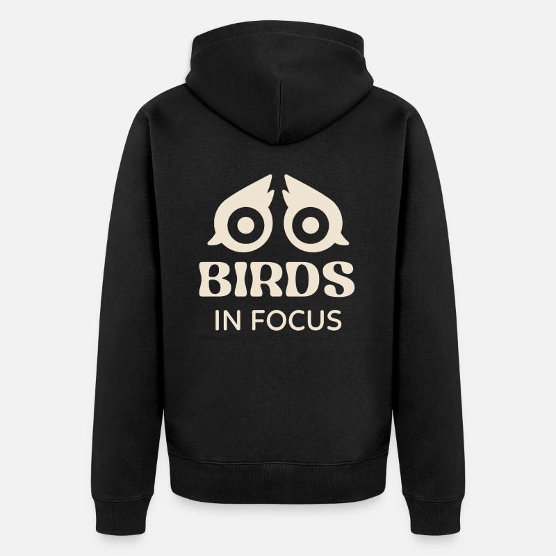 Les oiseaux au point - Veste à capuche bio Premium Unisexe - noir