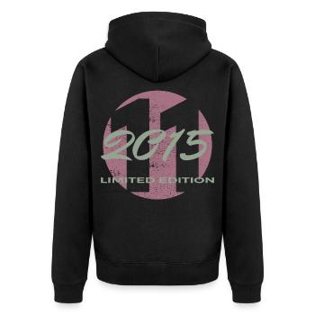 Cadeau garçons et filles pour le 11e anniversaire 2015 - Veste à capuche bio Premium Unisexe - noir - Dos - Nico (187cm)