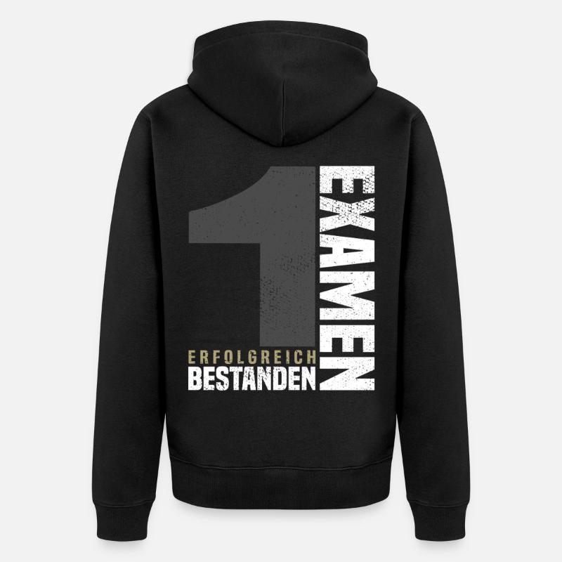 Félicitations pour le premier examen - Veste à capuche bio Premium Unisexe - noir