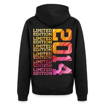 ÉDITION LIMITÉE 2014 12 ANS 12E ANNIVERSAIRE - Veste à capuche bio Premium Unisexe - noir - Dos - Nico (187cm)