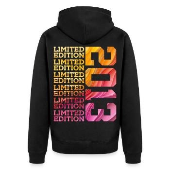 ÉDITION LIMITÉE 2013 13 ANS 13E ANNIVERSAIRE - Veste à capuche bio Premium Unisexe - noir - Dos - Nico (187cm)