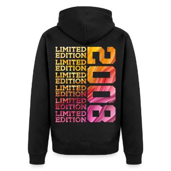 LIMITED EDITION 2008 18 YEARS 18TH BIRTHDAY - Unisex Premium Organic Zip Hoodie - black - Back - Nico (187cm)