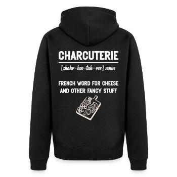 Fabricant de planches charcuterie Artisan Aliments - Veste à capuche bio Premium Unisexe - noir - Dos - Nico (187cm)