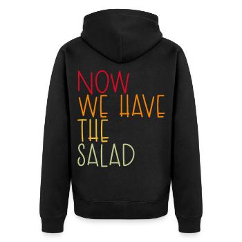 MAINTENANT, NOUS AVONS LA SALADE - Veste à capuche bio Premium Unisexe - noir - Dos - Nico (187cm)