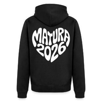 Matura 2026 Forme de cœur - Veste à capuche bio Premium Unisexe - noir - Dos - Nico (187cm)