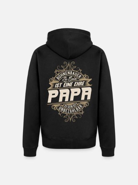 Bâtisseur de scène Papa - Veste à capuche bio Premium Unisexe - noir
