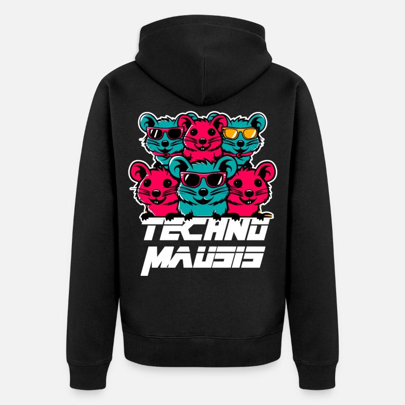 Techno Mausis - Veste à capuche bio Premium Unisexe - noir