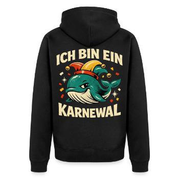 I'm a Karnewal Jecke 5th Season Pun - Unisex Premium Organic Zip Hoodie - black - Back - Nico (187cm)