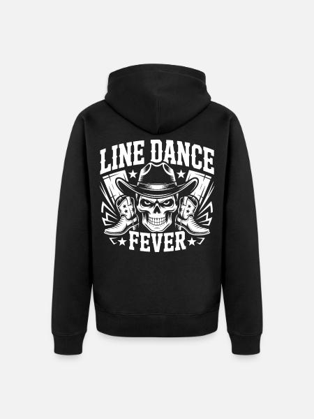 Line Dance Fever Skull - Unisex Premium Organic Zip Hoodie - black