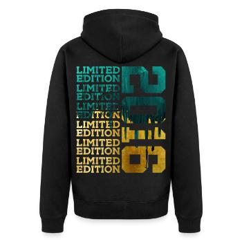 ÉDITION LIMITÉE 2016 10 ANS 10E ANNIVERSAIRE - Veste à capuche bio Premium Unisexe - noir - Dos - Nico (187cm)