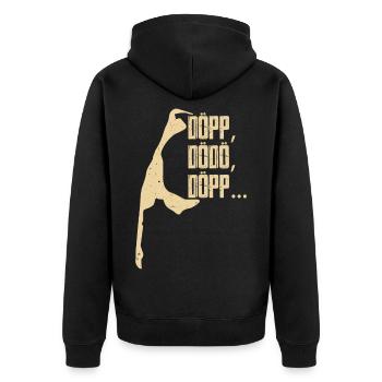 Island of Sylt DÖPP DODO DÖPP Wadden Sea Funny - Unisex Premium Organic Zip Hoodie - black - Back - Nico (187cm)