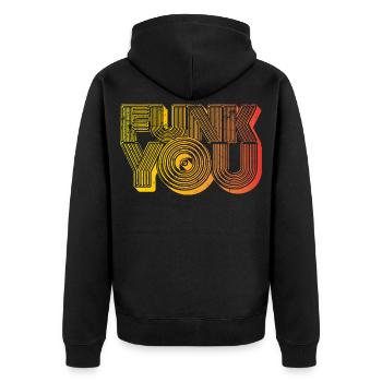 Funk You - Veste à capuche bio Premium Unisexe - noir - Dos - Nico (187cm)