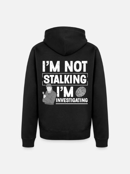Observation Costume Badge Guard Private - Unisex Premium Organic Zip Hoodie - black