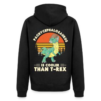 Pachycephalosaurus Costume Paleontologist Dinosaur - Unisex Premium Organic Zip Hoodie - black - Back - Nico (187cm)