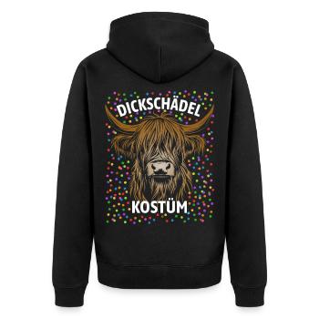Déguisement têtu de bétail des Highlands - Veste à capuche bio Premium Unisexe - noir - Dos - Nico (187cm)
