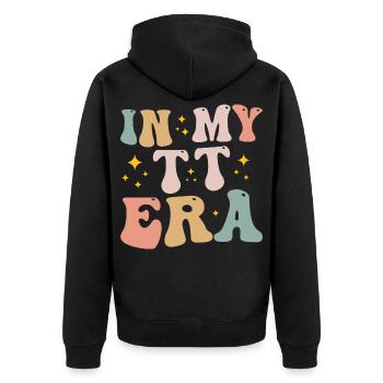 Ma Nouvelle Ère de Super Mamie, tata - Veste à capuche bio Premium Unisexe - noir - Dos - Nico (187cm)