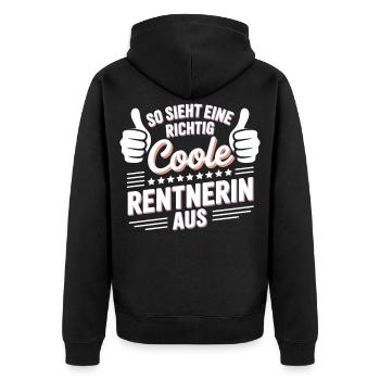 Voilà à quoi ressemble un retraité vraiment cool - Veste à capuche bio Premium Unisexe - noir - Dos - Nico (187cm)