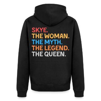 Skye la Femme Le Mythe La Légende La Reine - Veste à capuche bio Premium Unisexe - noir - Dos - Nico (187cm)