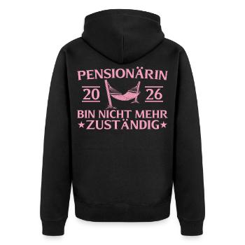 Retraité retraite 2026 Fonctionnaire d’adieu - Veste à capuche bio Premium Unisexe - noir - Dos - Nico (187cm)