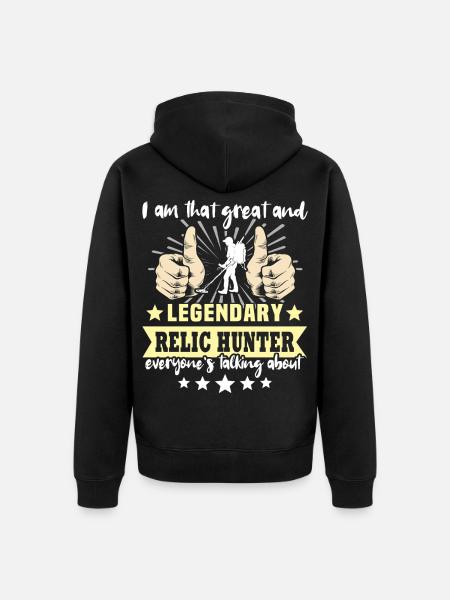 Reliktesucher Metalldetektor - Unisex Premium Bio Zip Hoodie - Schwarz