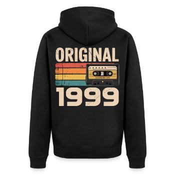 Original 1999 Vintage 1999 Rétro Anniversaire - Veste à capuche bio Premium Unisexe - noir - Dos - Nico (187cm)