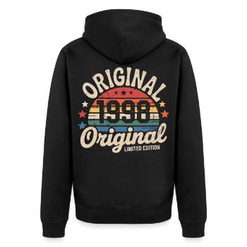 1998 Vintage Édition limitée Cadeau 1998 - Veste à capuche bio Premium Unisexe - noir - Dos - Nico (187cm)