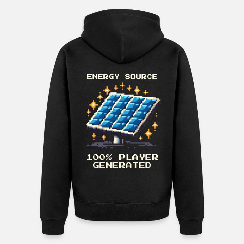 Solarenergie | Offgrid & Selbstversorgung - Unisex Premium Bio Zip Hoodie - Schwarz