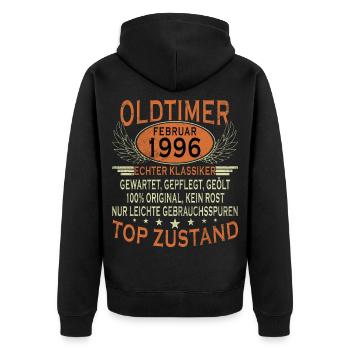 30e anniversaire 30 ans Février 1996 Thé millésime - Veste à capuche bio Premium Unisexe - noir - Dos - Nico (187cm)