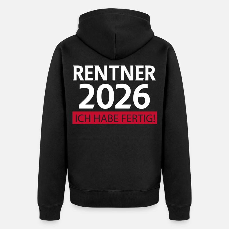 Retraite 2026 Drôle - Veste à capuche bio Premium Unisexe - noir