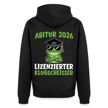 Grenouille de l’Abitur 2026 avec cadeau de remise des diplômes - Veste à capuche bio Premium Unisexe - noir - Dos - Nico (187cm)