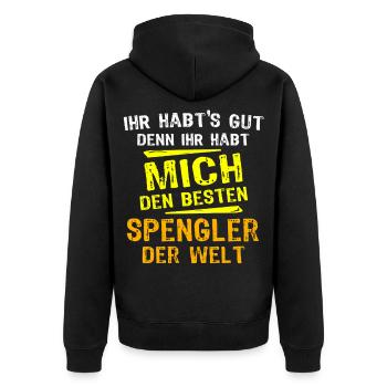 Don Spengler - Veste à capuche bio Premium Unisexe - noir - Dos - Nico (187cm)
